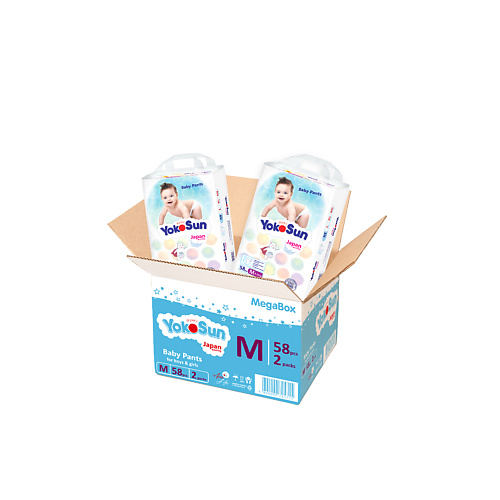 

YOKOSUN Megabox Подгузники-трусики р-р M (6-10 кг) 116.0, Megabox Подгузники-трусики р-р M (6-10 кг)
