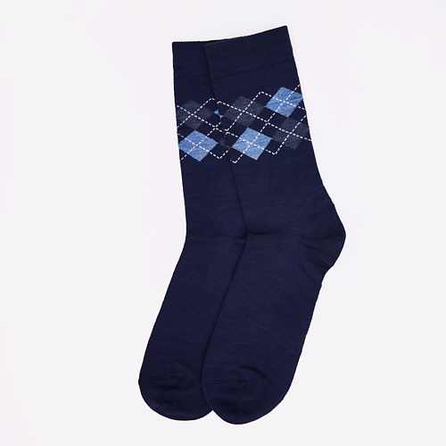 

WOOL&COTTON Носки мужские интарсия Синие, Носки мужские интарсия Синие