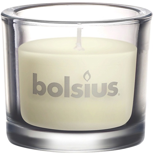 

BOLSIUS Свеча в стекле Classic кремовая 764, Свеча в стекле Classic кремовая