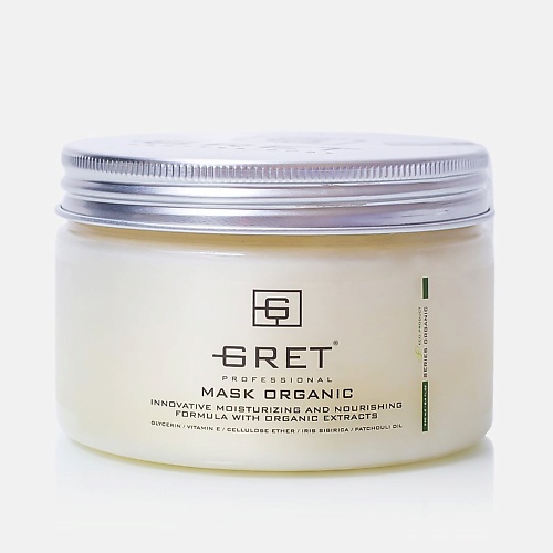 

GRET Professional Маска натуральная для волос MASK ORGANIC 250.0, Professional Маска натуральная для волос MASK ORGANIC