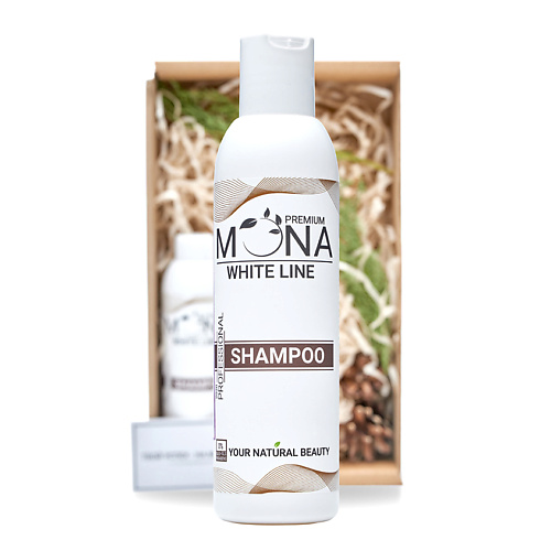 MONA PREMIUM Шампунь против выпадения White Line - для роста волос и от перхоти 100.0