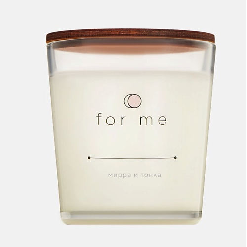 

FOR ME CANDLE Ароматическая свеча с деревянным фитилем Мирра и тонка 250, Ароматическая свеча с деревянным фитилем Мирра и тонка