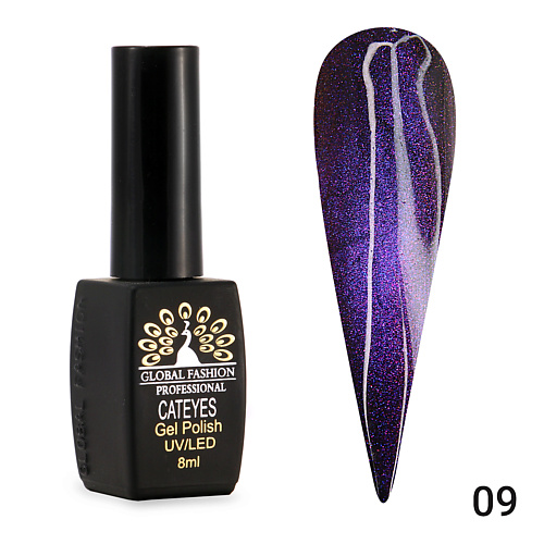 

GLOBAL FASHION Гель лак кошачий глаз 24D Galactic 01, Гель лак кошачий глаз 24D Galactic 01