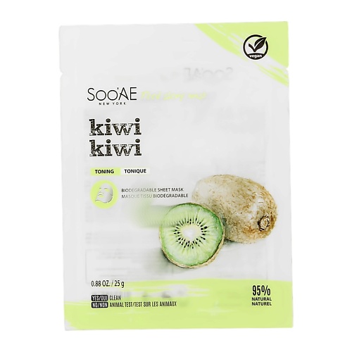 

SOO'AE Маска для лица с экстрактом киви 25.0, Маска для лица с экстрактом киви
