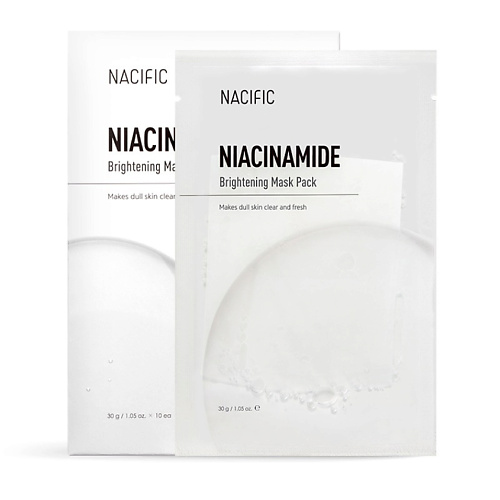

NACIFIC Маска тканевая выравнивающая тон лица с ниацинамидом Niacinamide Brightening Mask Pack, Маска тканевая выравнивающая тон лица с ниацинамидом Niacinamide Brightening Mask Pack