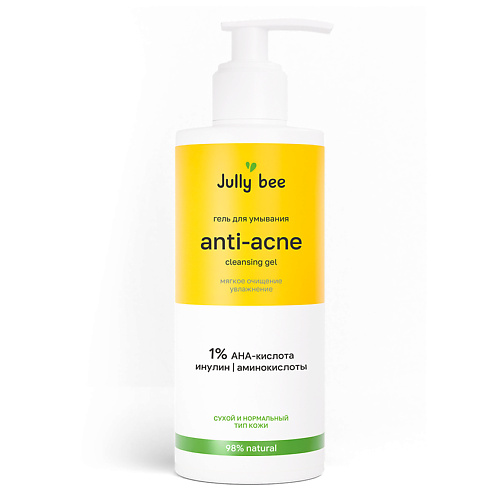 

JULLY BEE Гель для умывания для сухого и нормального типа кожи лица Anti-acne Cleansing Gel, Гель для умывания для сухого и нормального типа кожи лица Anti-acne Cleansing Gel