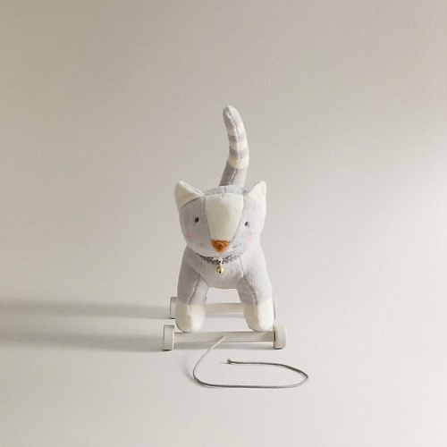 

ZARA HOME Детская мягкая игрушка кот на колесиках, Детская мягкая игрушка кот на колесиках