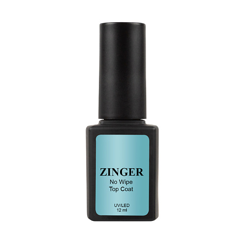 

ZINGER Топ без липкого слоя Top Coat No Wipe 12.0, Топ без липкого слоя Top Coat No Wipe