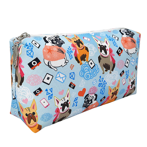 

ALISSIROSSI Косметичка женская средняя дорожная из ткани "Бульдоги", Косметичка женская средняя дорожная из ткани "Бульдоги"