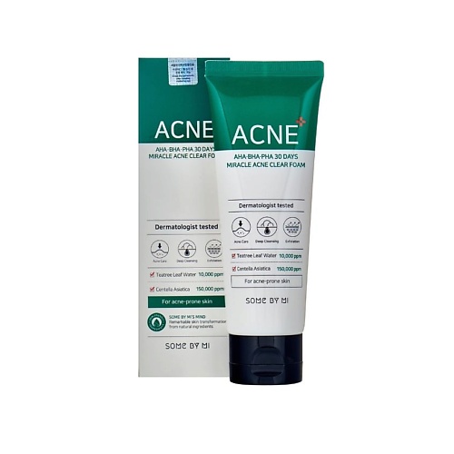 

SOME BY MI Пенка для умывания очищающая с кислотами AHA-BHA-PHA 30 Days Miracle, Пенка для умывания очищающая с кислотами AHA-BHA-PHA 30 Days Miracle