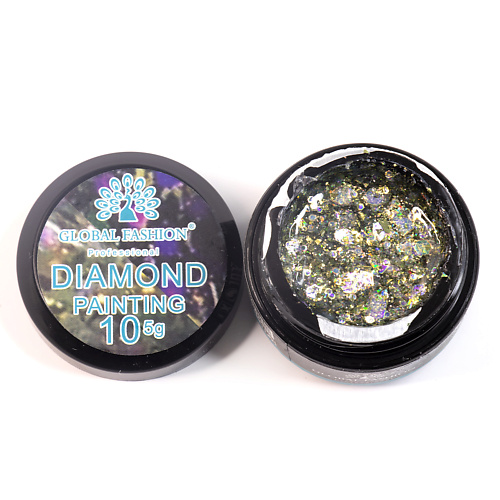 

GLOBAL FASHION Глиттер гель New Diamond painting gel 02, Глиттер гель New Diamond painting gel 02