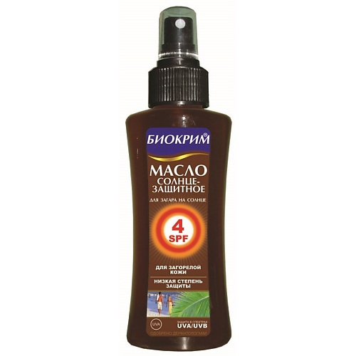 

БИОКРИМ Масло солнцезащитное SPF 4 150.0, Масло солнцезащитное SPF 4