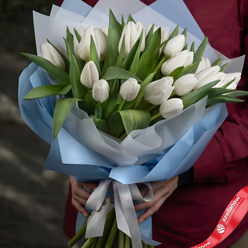 

AZALIANOW ЦВЕТЫ. ПОДАРКИ. ДЕКОР Букет из 21 белого тюльпана, Букет из 21 белого тюльпана