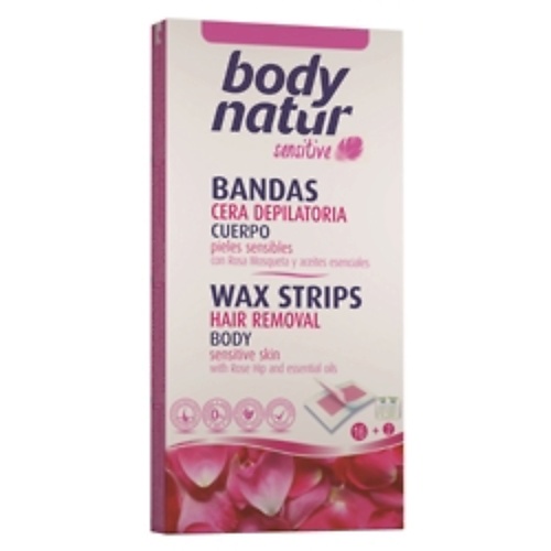 

BODY NATUR Восковые полоски для тела для чувствительной кожи плоды шиповника и эфирное масло Wax Strips Hair Removal Body, Восковые полоски для тела для чувствительной кожи плоды шиповника и эфирное масло Wax Strips Hair Removal Body