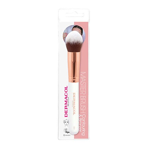 

DERMACOL Косметическая кисть для пудры и контуринга с футляром Rose Gold D53, Косметическая кисть для пудры и контуринга с футляром Rose Gold D53