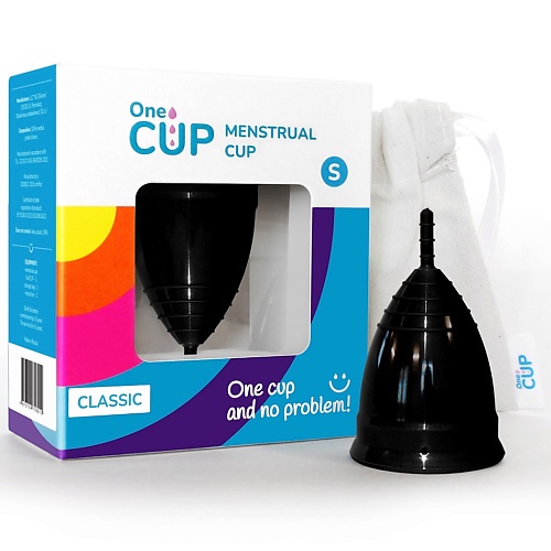 

ONECUP Менструальная чаша Classic черная размер S, Менструальная чаша Classic черная размер S