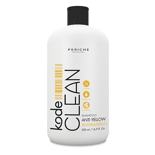 

PERICHE PROFESIONAL Шампунь для блондированных волос CLEAN ANTI-YELLOW "KODE" 500.0, Шампунь для блондированных волос CLEAN ANTI-YELLOW "KODE"