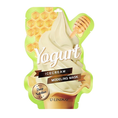 

LINDSAY Маска для лица ICECREAM YOGURT альгинатная моделирующая глубоко питательная 55, Маска для лица ICECREAM YOGURT альгинатная моделирующая глубоко питательная