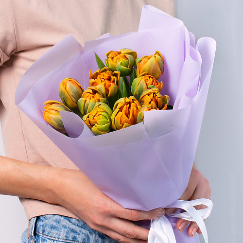 

ЛЭТУАЛЬ FLOWERS Букет из оранжевых тюльпанов 11 шт, Букет из оранжевых тюльпанов 11 шт