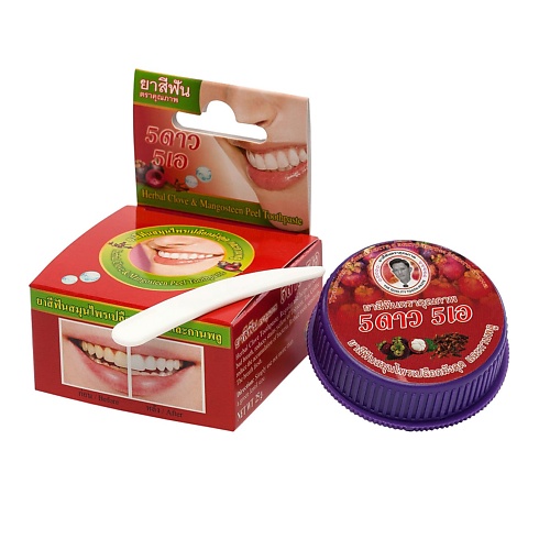 

5 STAR COSMETIC Травяная зубная паста с экстрактом Мангостина 25, Травяная зубная паста с экстрактом Мангостина