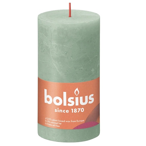 

BOLSIUS Свеча рустик Shine шалфей 415, Свеча рустик Shine шалфей