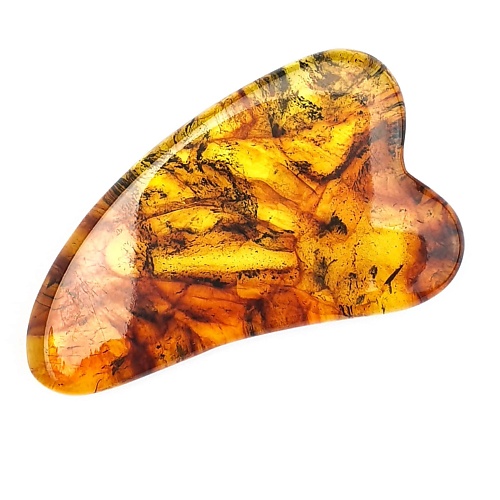 

AMBER HEART Скребок ГУАША из натурального янтаря, Скребок ГУАША из натурального янтаря