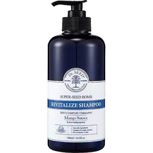 

DR. SEED Шампунь для волос с ароматом спелого манго Revitalize Shampoo Mango Sunset, Шампунь для волос с ароматом спелого манго Revitalize Shampoo Mango Sunset