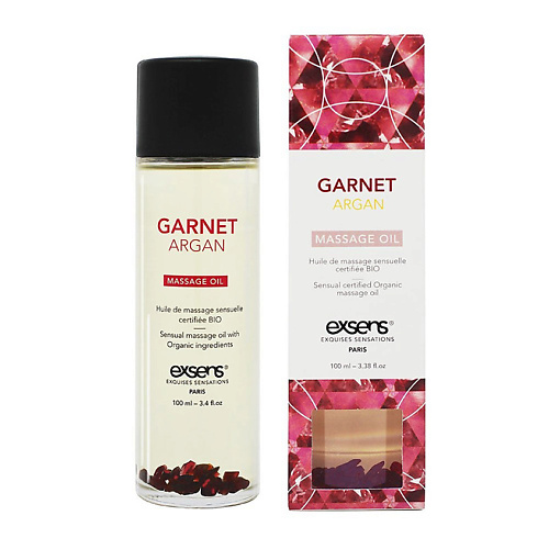 

EXSENS Органическое массажное масло с камнями GARNET ARGAN 100, Органическое массажное масло с камнями GARNET ARGAN