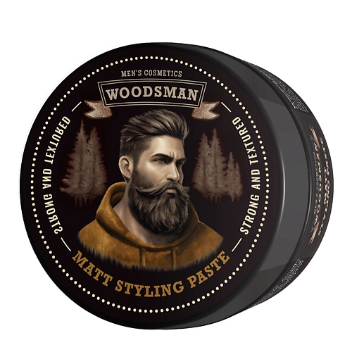 

WOODSMAN Матовая паста для укладки волос, Матовая паста для укладки волос