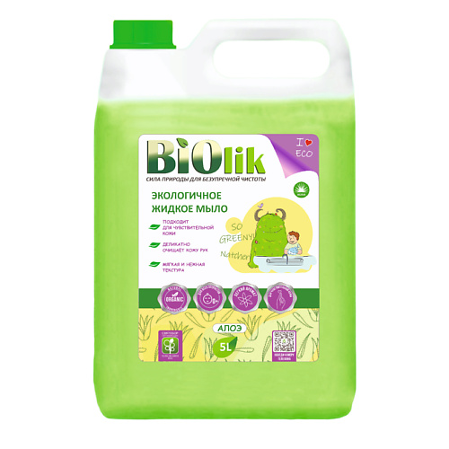 

BIOLIK Экологичное жидкое мыло Алоэ 5000.0, Экологичное жидкое мыло Алоэ