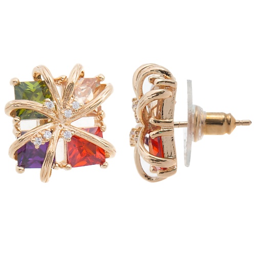 

LJ Серьги с фианитом mix "4 стихии", Серьги с фианитом mix "4 стихии"