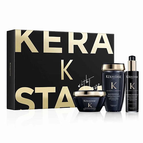 Подарки для неё  Лэтуаль KERASTASE Набор Chronologiste: Шампунь + Маска + Термозащитный спрей