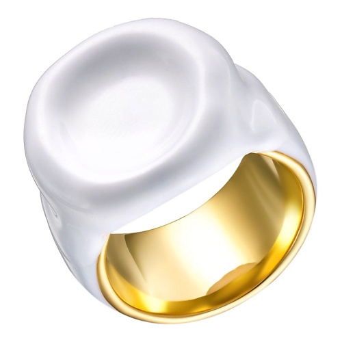 

UVI JEWELLERY Массивное кольцо с белой эмалью, Массивное кольцо с белой эмалью