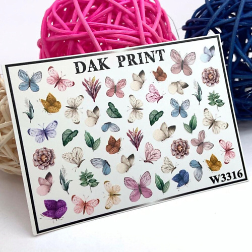 

DAK PRINT Слайдер-дизайн для ногтей W3316, Слайдер-дизайн для ногтей W3316