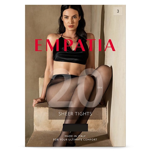 EMPATIA Прозрачные колготки из лайкры 20 DEN Black