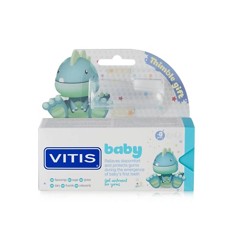 

DENTAID Зубная паста-гель VITIS baby 0+ детская + силиконовый напальчник 30.0, Зубная паста-гель VITIS baby 0+ детская + силиконовый напальчник