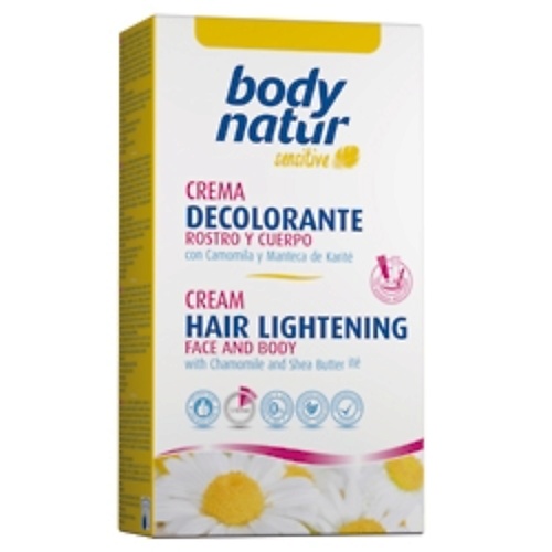 

BODY NATUR Крем для обесцвечивания волос для лица и тела с ромашкой и маслом ши Cream Hair Lightening Face and Body 100, Крем для обесцвечивания волос для лица и тела с ромашкой и маслом ши Cream Hair Lightening Face and Body