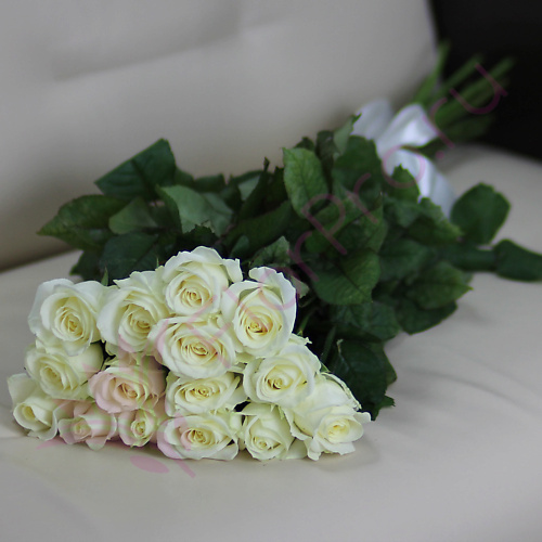 

FLORPRO 15 белых роз Аваланч 80см, 15 белых роз Аваланч 80см