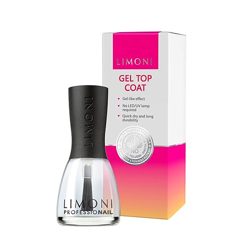 

LIMONI Топ для ногтей защитный гелевый Gel Top Coat, Топ для ногтей защитный гелевый Gel Top Coat