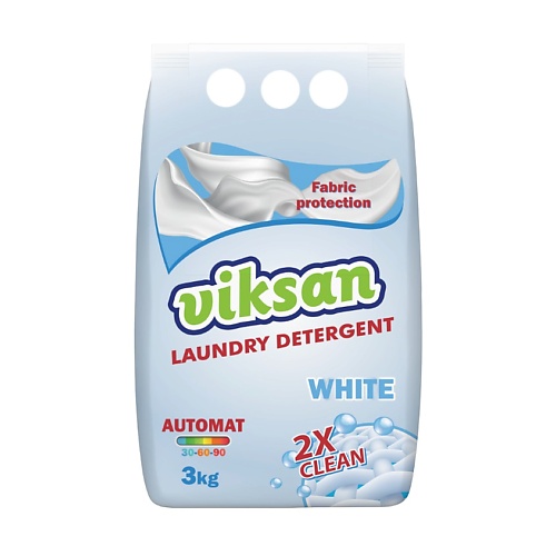 

AQUASAN Стиральный порошок"VIKSAN" 2X CLEAN WHITE, Стиральный порошок"VIKSAN" 2X CLEAN WHITE