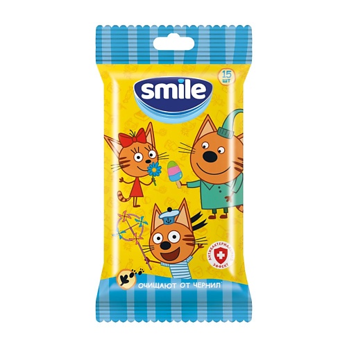 

SMILE WONDERLAND Влажные салфетки Три Кота 15.0, Влажные салфетки Три Кота