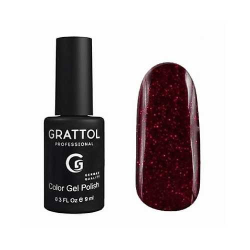 

GRATTOL Гель-лак с блестками Ruby, Гель-лак с блестками Ruby