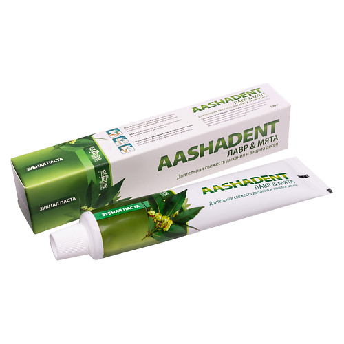 

AASHA HERBALS Зубная паста Лавр-Мята 100, Зубная паста Лавр-Мята