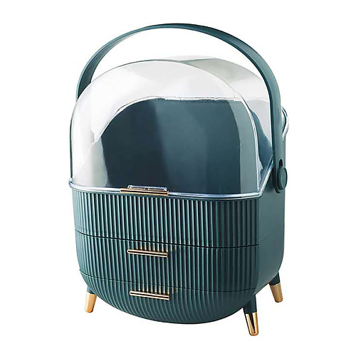 

JOLI ANGEL Органайзер для косметики SR-502 бирюзовый 2 ящика +полочка для флаконов, Органайзер для косметики SR-502 бирюзовый 2 ящика +полочка для флаконов