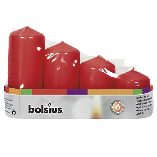 

BOLSIUS Свечи столбик Bolsius Classic красные, Свечи столбик Bolsius Classic красные