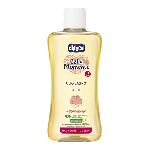 фото Chicco масло для ванны baby moments для детей 200.0