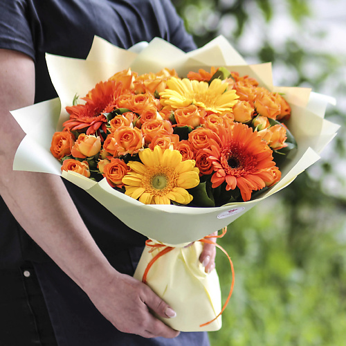 Букет живых цветов FLORPRO Оранж Mini
