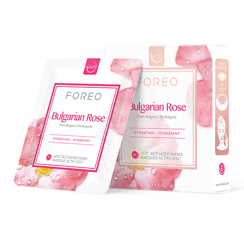 

FOREO Увлажняющая маска для лица Bulgarian Rose для UFO 6.0, Увлажняющая маска для лица Bulgarian Rose для UFO