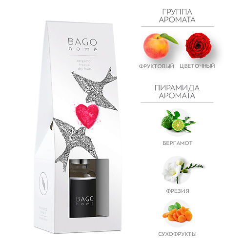 

BAGO HOME Ароматический диффузор для дома Две Ласточки 30.0, Ароматический диффузор для дома Две Ласточки