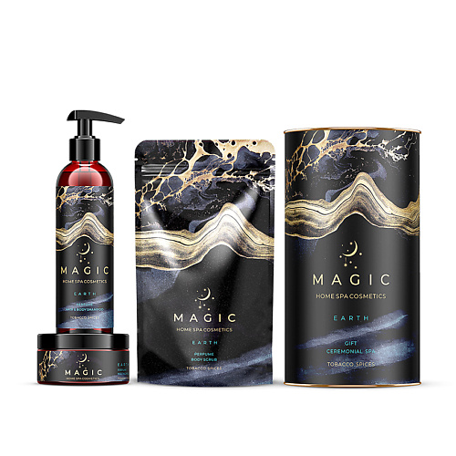 

PURE BASES SPA Бокс подарочный magic earth tobacco spices шампунь,скраб,мусс, SPA Бокс подарочный magic earth tobacco spices шампунь,скраб,мусс